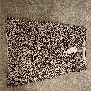 Small Lucky Brand Midi Leopard Skirt